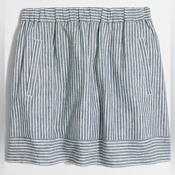 J. Crew striped linen‎ blend skirt size XS - Picture 1 of 11